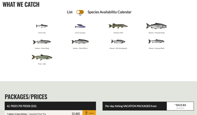 Know When Each Species is Available With the Species Availability Calendar 1